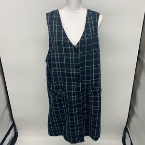 Vintage plus size plaid jumper dress size 18